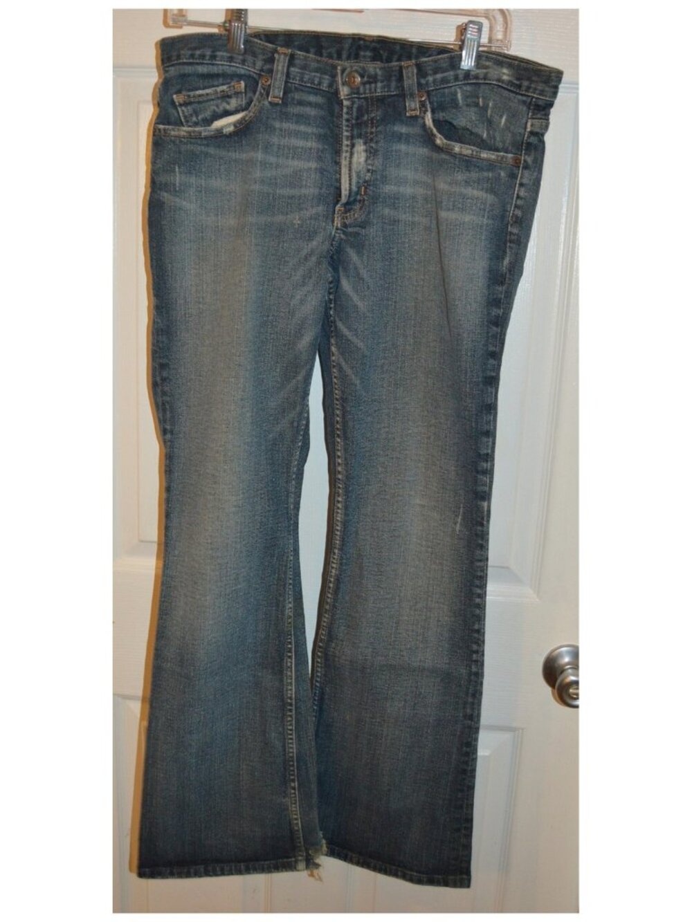 X2 Denim Laboratory Women's Blue Denim Jeans Distressed 34"w x 30" l RN55285